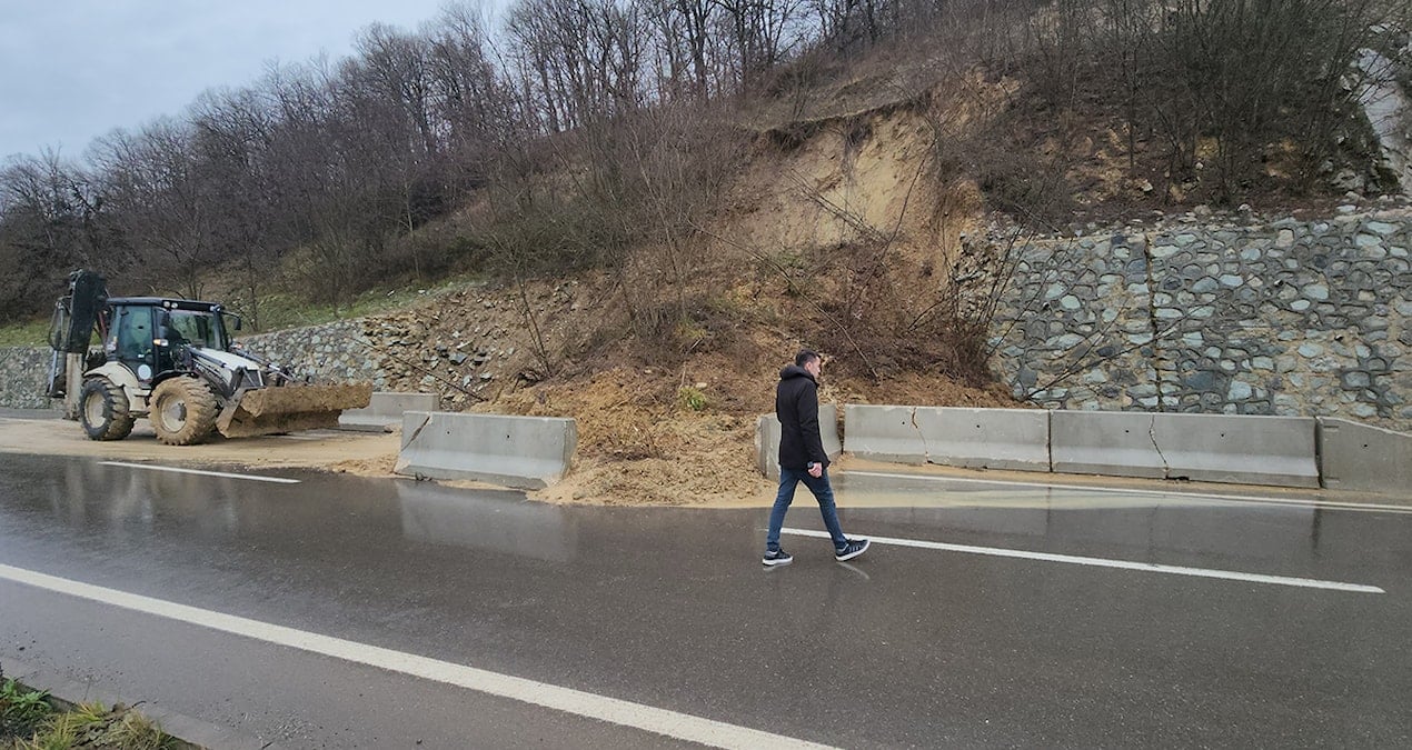 Düzce’de heyelan
