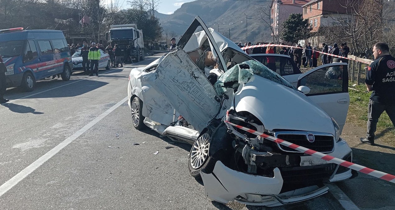 Giresun’da katliam gibi kaza: 3 ölü, 1 yaralı